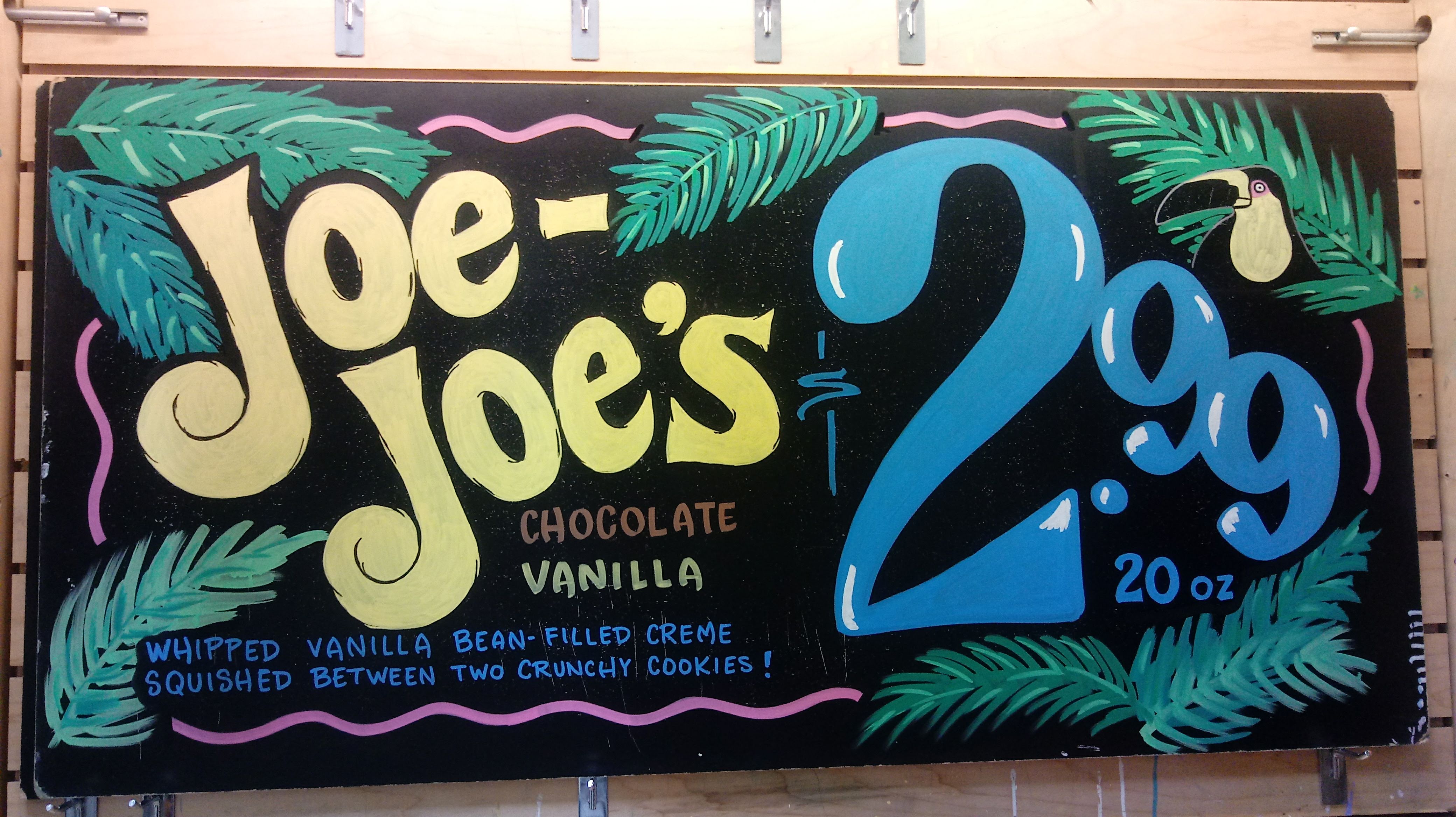 Joe-Joe's Chocolate Vanilla — hand-painted commercial sign