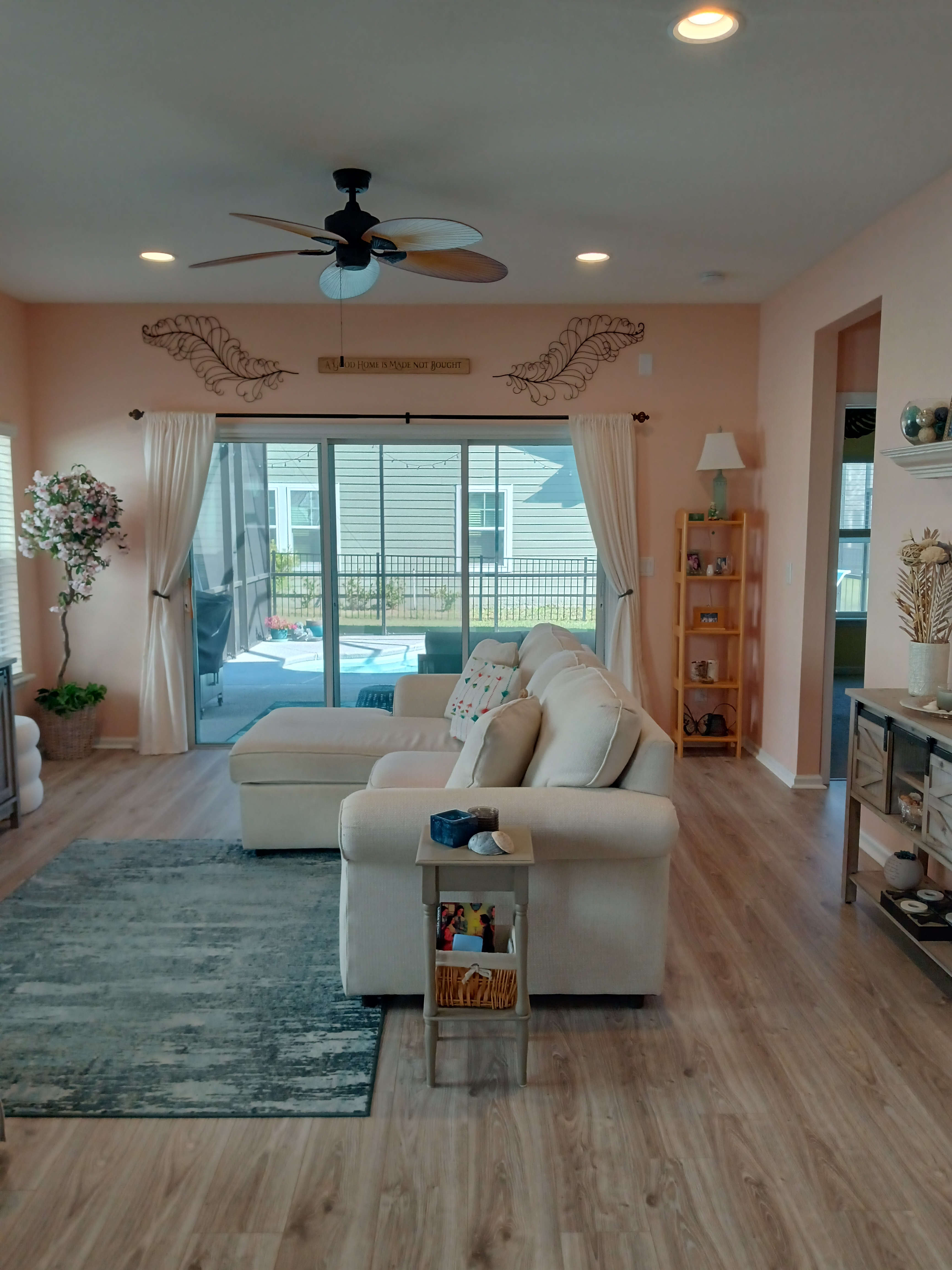 Beautifully decorated living room
